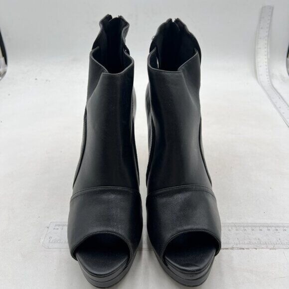 Women's Peep-Toe Sandals Stiletto High Heels Platform Summer Booties Black Shoes - Picture 2 of 7